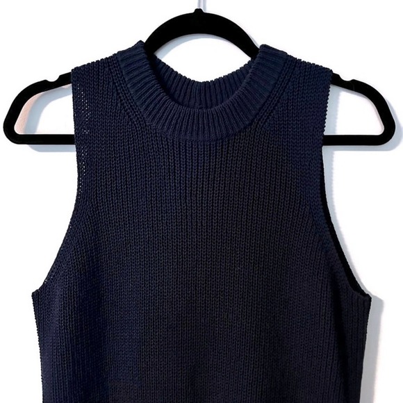 Brochu Walker Sweater Tunic Dress Navy Knit, Size Medium - Picture 4 of 8